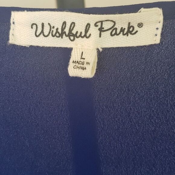 Wishful Park women's blue tunic top size L - Picture 4 of 11
